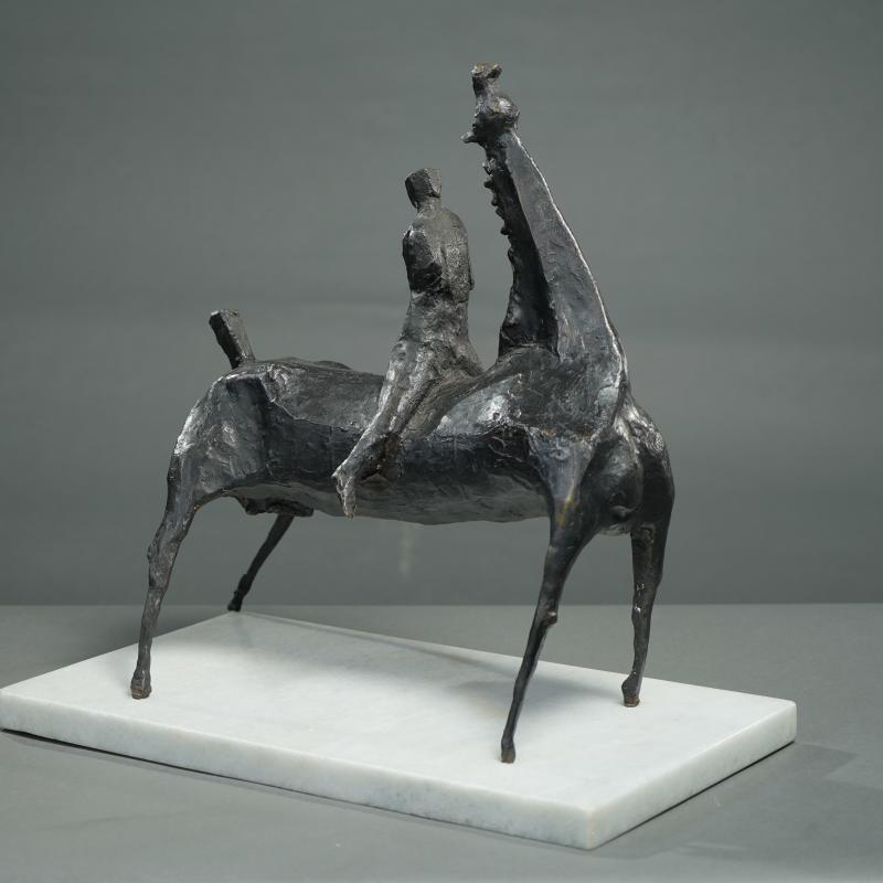 Heriberto Juárez, Caballo con Jinete Viendo las Estrellas, 1973