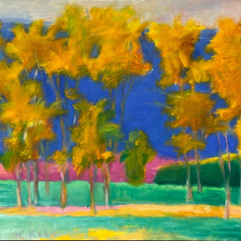 Wolf Kahn, Bright Tree Row II, 1996