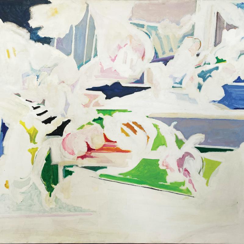 Jane Piper, Still Life with Poussin’s Holy Family on the Steps, circa 1967-69