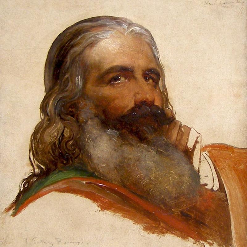 Jean-François Portaels, Study of the Head of a Bearded Man, c. 1845