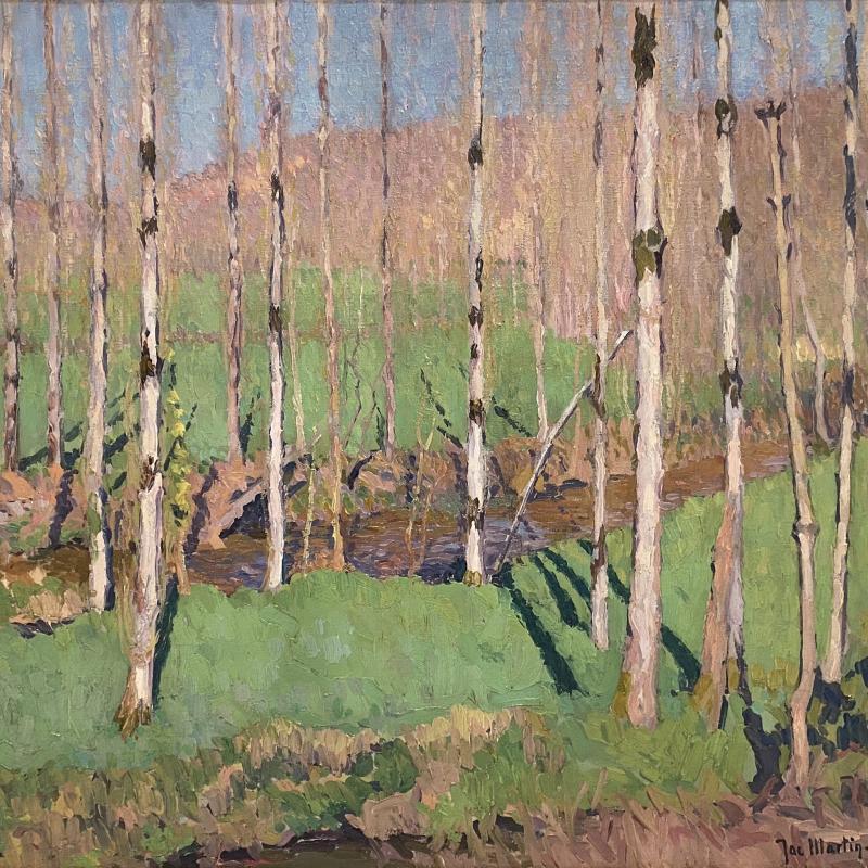 Jacques Martin-Ferrieres, Saint-Cirq Lapopie, Undergrowth in the Brook, 1922