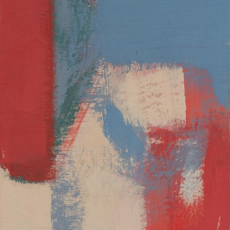 Carl Holty, Color Theory #546 Red, White, Blue, Green, 1955