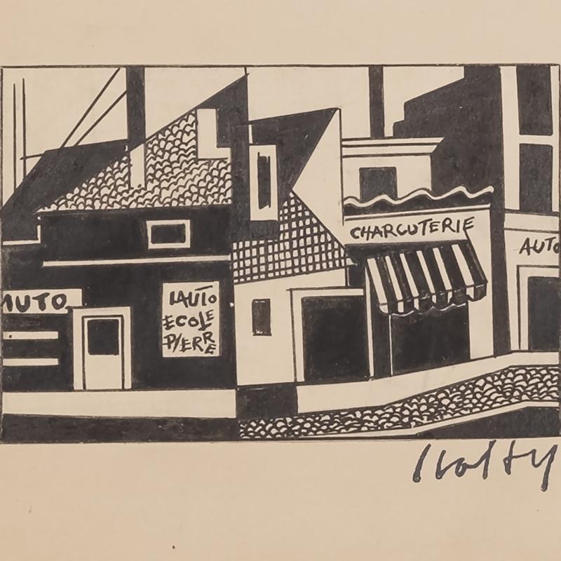 Carl Holty, Paris, Charcuterie: Paris, House #2, 1930