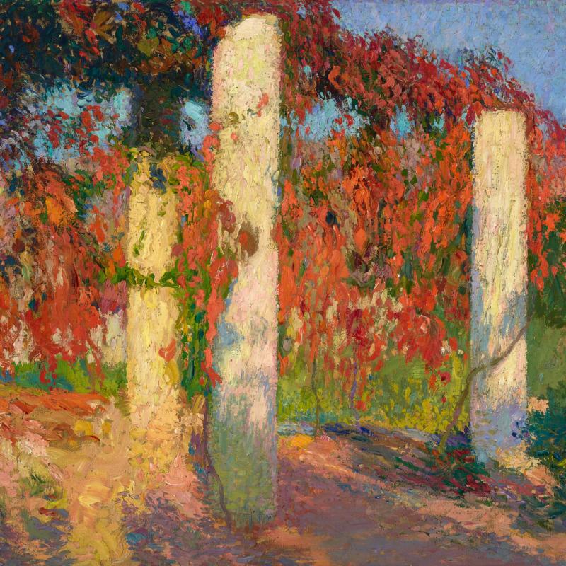 Henri Martin, Pergola de la cuisine de Marquayrol en automne, circa 1911