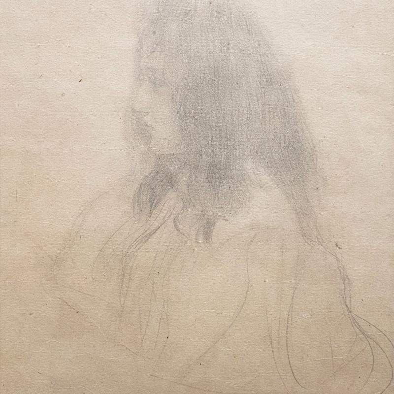 Gustav Klimt, Brustbild eines Maedchens im Profil nach links, circa 1898