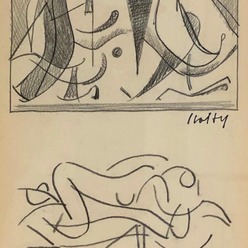 Carl Holty, Forms I, Sketchbook #2, c. 1935
