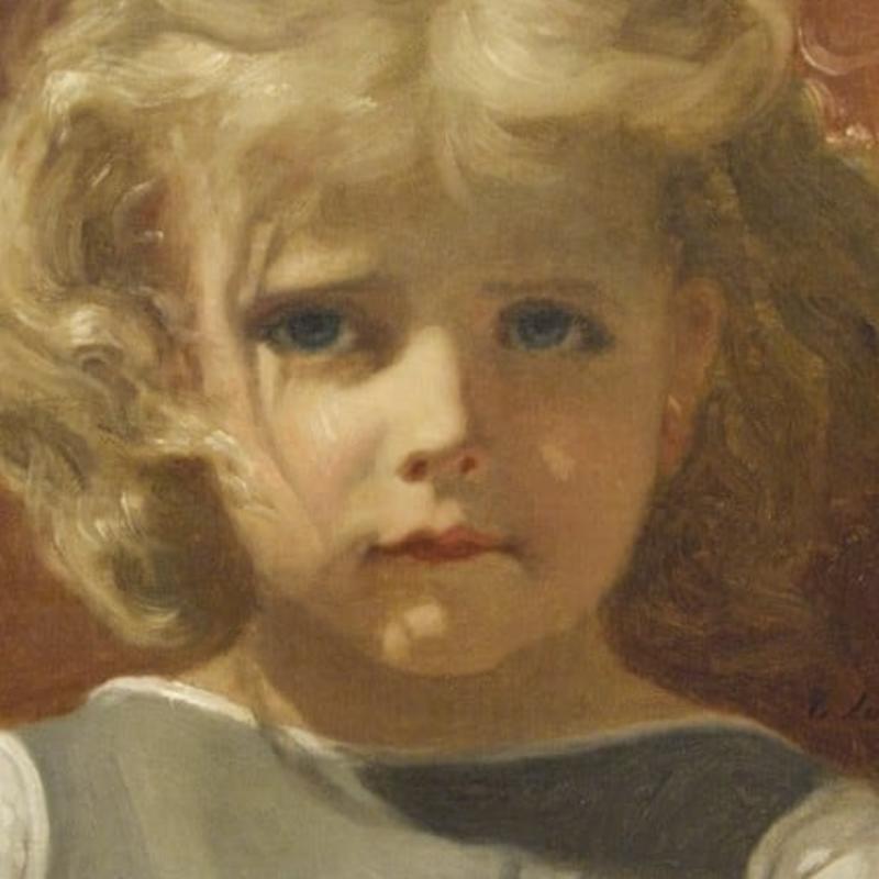 Timoleon Marie Lobrichon, La Petite Penseur, c. 1865