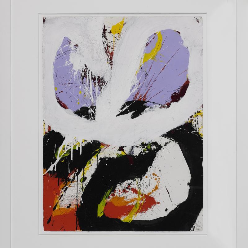 Norman Bluhm, Untitled (Lavender, Red, White, Black), 1967