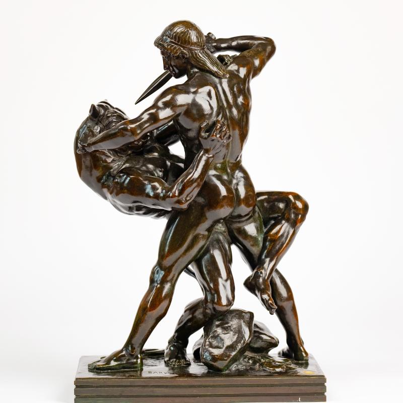 Antoine-Louis Barye, Theseus Slaying the Minotaur, 1843