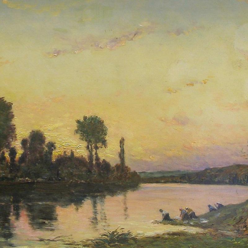 Hippolyte Camille Delpy, Lavandières, bord de rivière