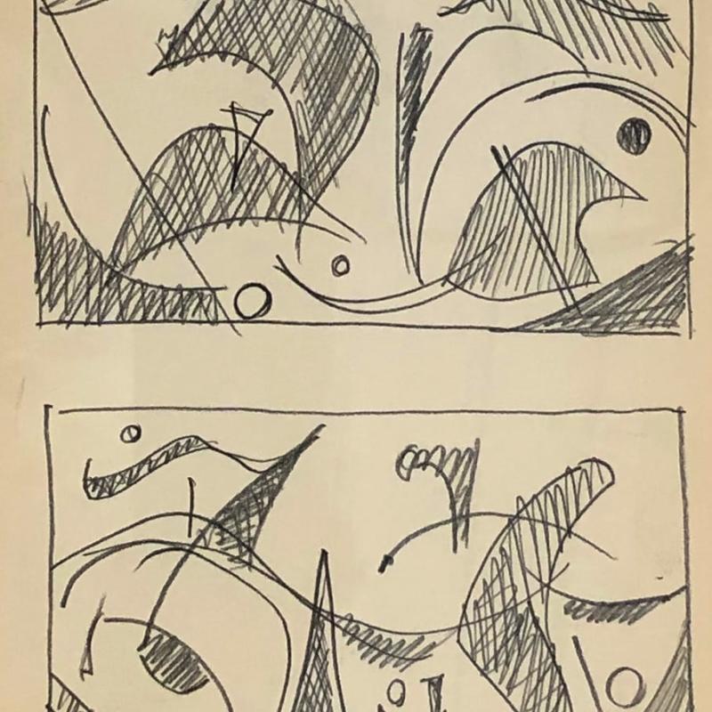 Carl Holty, Forms II, Sketchbook #2, c. 1935