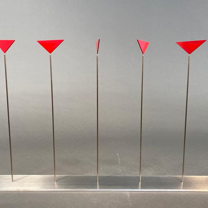 Roger Phillips, Five Triangles on Rods, 2015