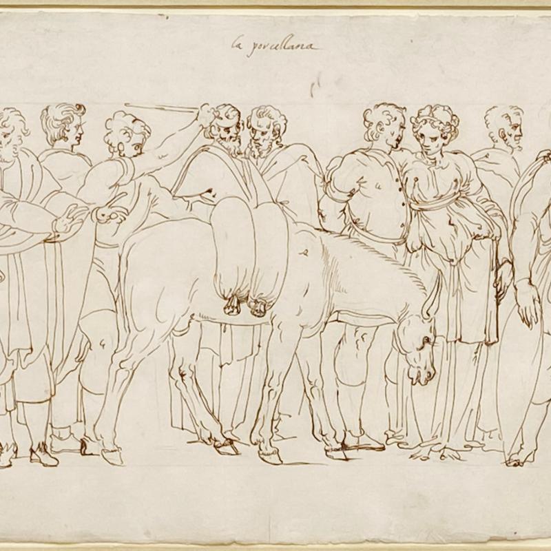 Ercole Setti, La Porcellana: A Market Scene of Porcelain Vendors, 16th century