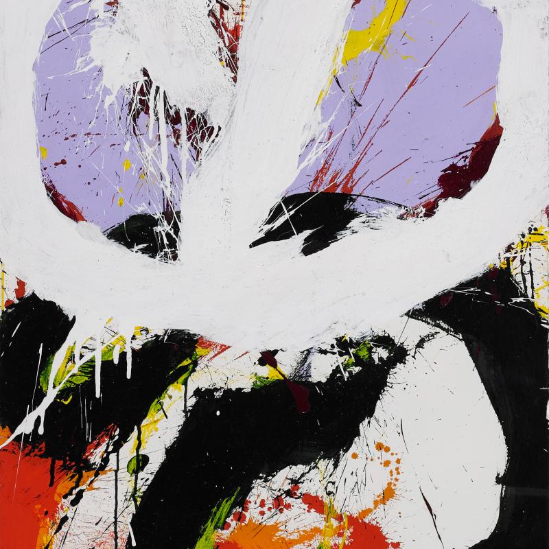 Norman Bluhm, Untitled (Lavender, Red, White, Black), 1967