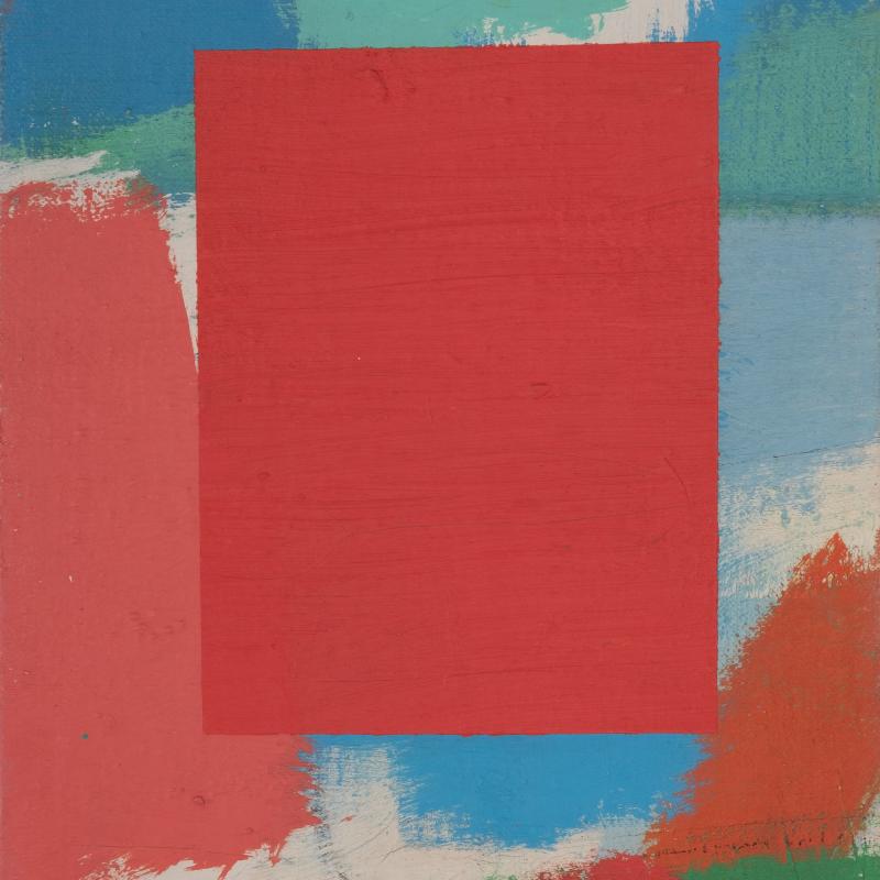 Carl Holty, Color Theory, Red Square #10, c. 1955