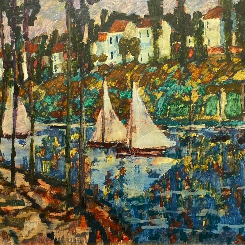 Donald R. Purdy, Sailboats on the River, 1961