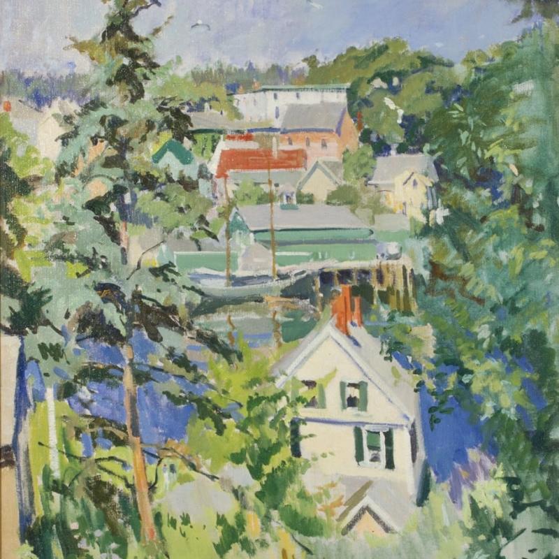 George Oberteuffer, Boothbay Harbor from the Hill