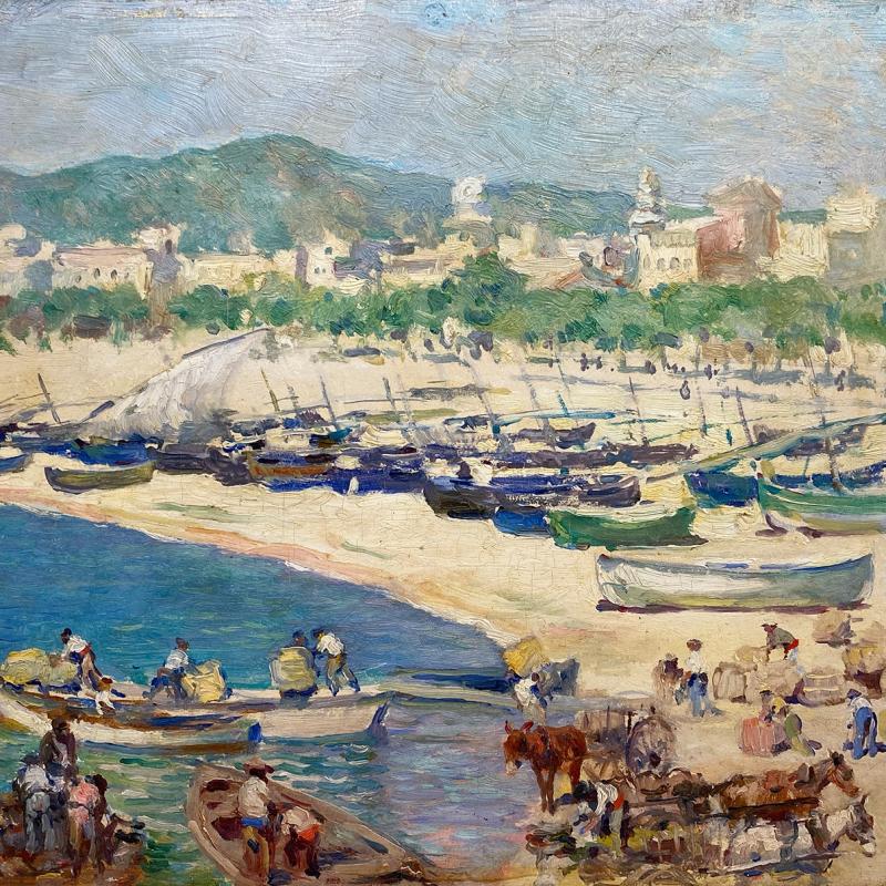 Francis Luis Mora, Playa con Llüats, 1909