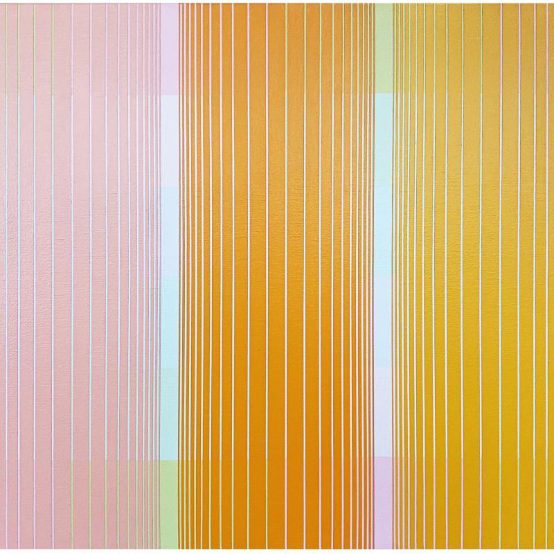 Richard Anuszkiewicz, Trisected: Yellow to Pink, 1976