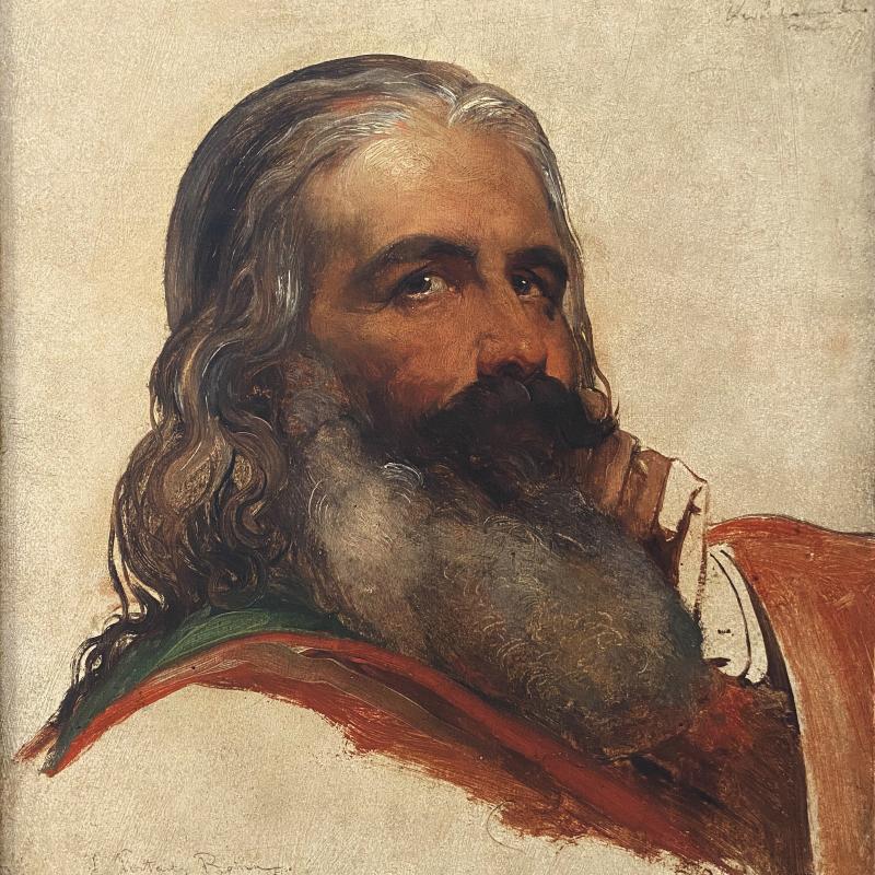 Jean-François Portaels, Study of the Head of a Bearded Man, 1845