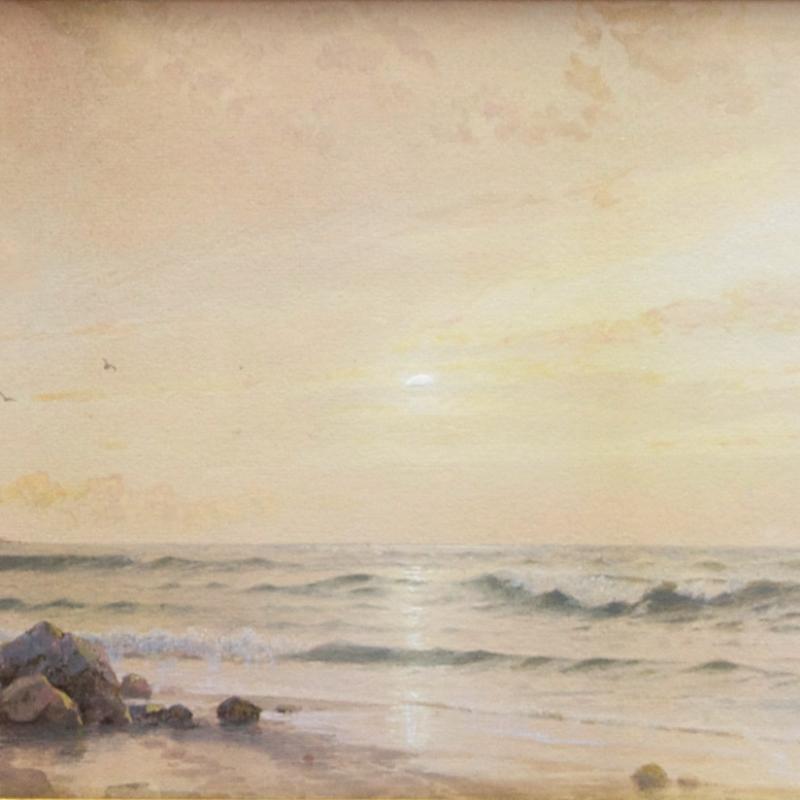 William Trost Richards, Twin Lights, Thacher Island, 1873