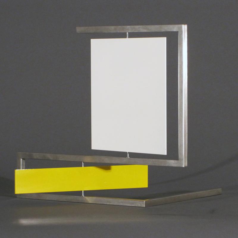 Roger Phillips, White Square, Yellow Rectangle (maquette), 2010