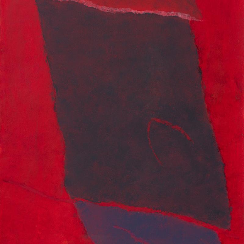 Theodoros Stamos, Infinity Field Lefkada Series, Red, 1978, 1978