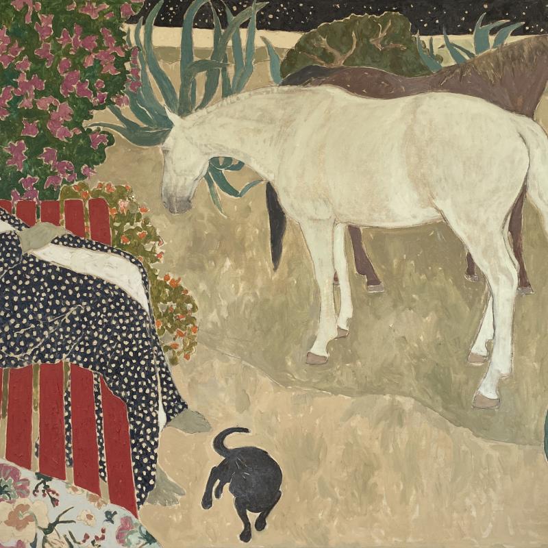 Susan Lautmann Hertel, Horses in the Garden