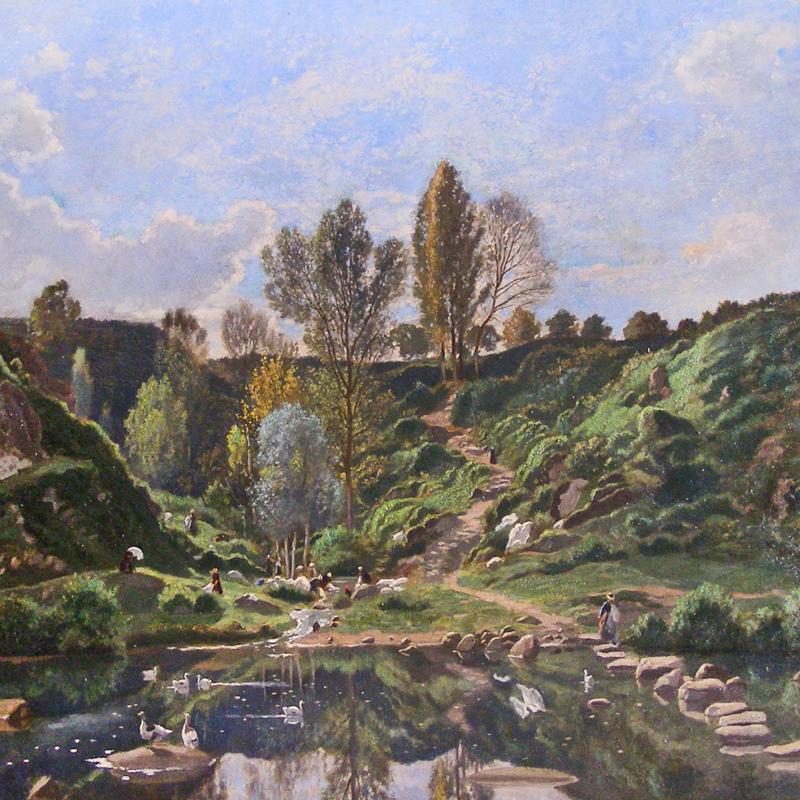 Louis Herisson, Barbizon Landscape, 1811-1859