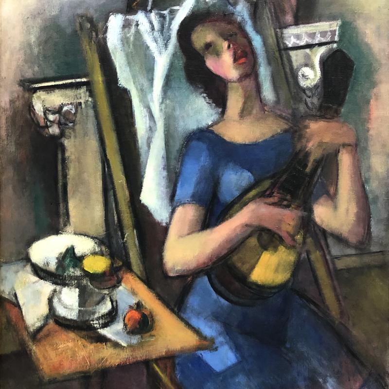 Simka Simkhovitch, Woman With A Guitar, c. 1940s
