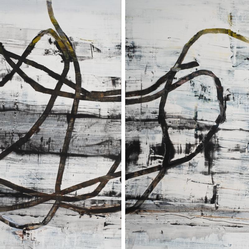 Mary McDonnell, Rewind, a diptych, 2019