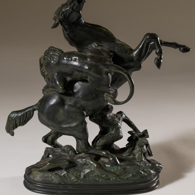 Antoine-Louis Barye, Cheval Surpris par un Lion