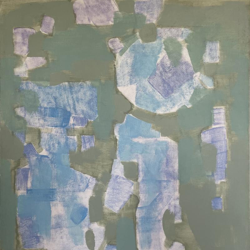 Carl Holty, Blue and Green, 1959