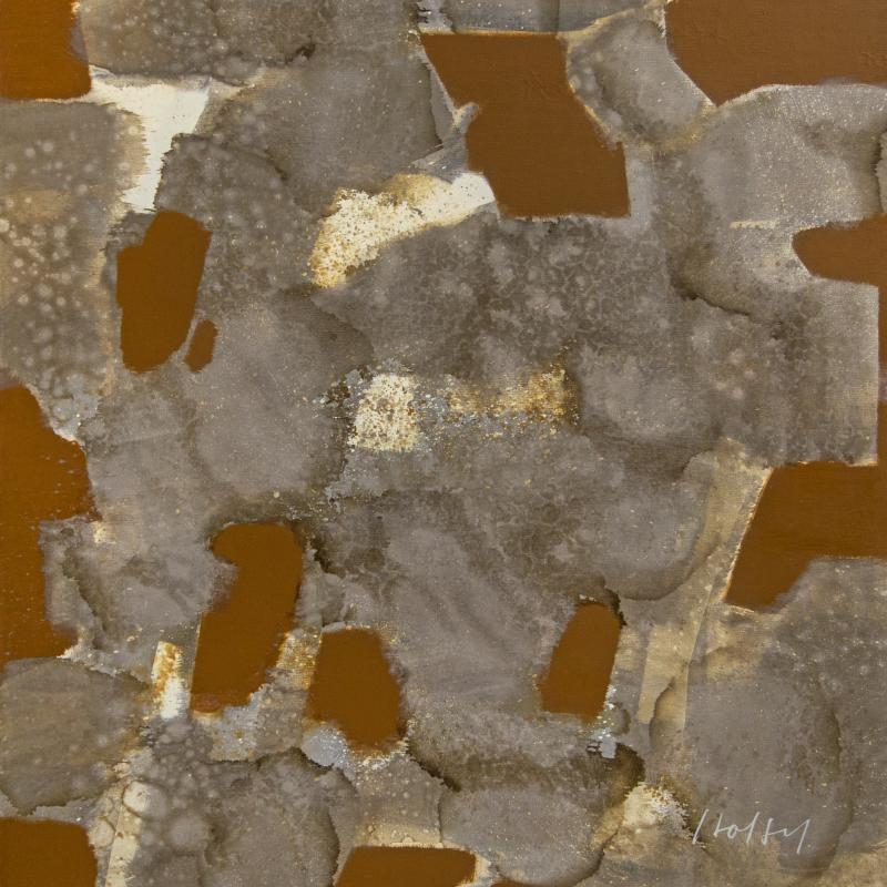 Carl Holty, Gray Stains with Burnt Sienna Brushwork