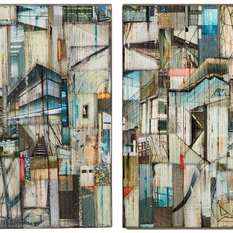 Madonna Phillips, Rise and Climb Diptych, 2017, SOLD