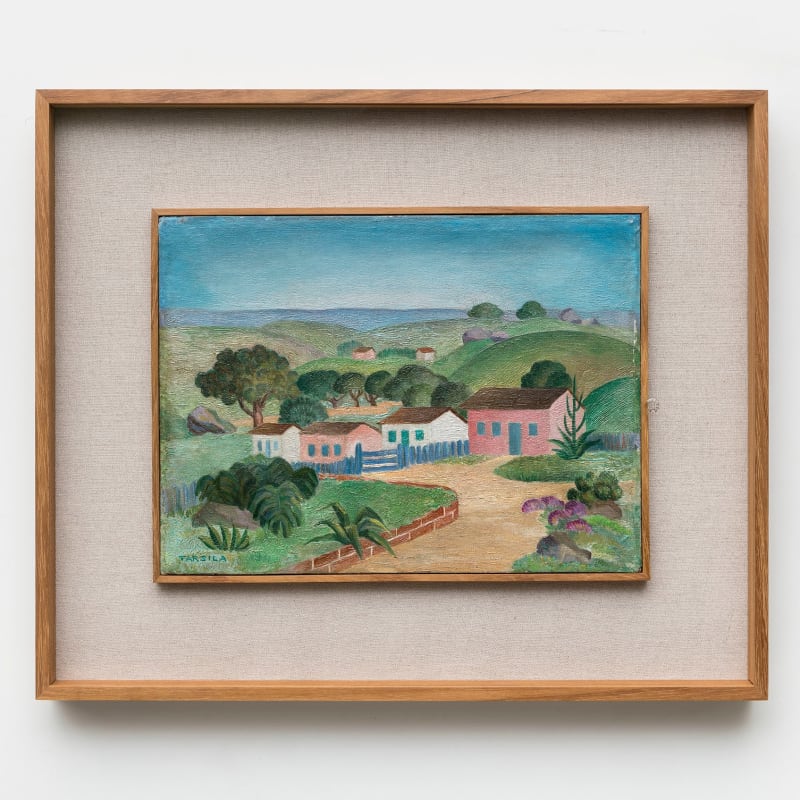 Tarsila do Amaral, Paisagem de fazenda com seis casinhas, circa 1955