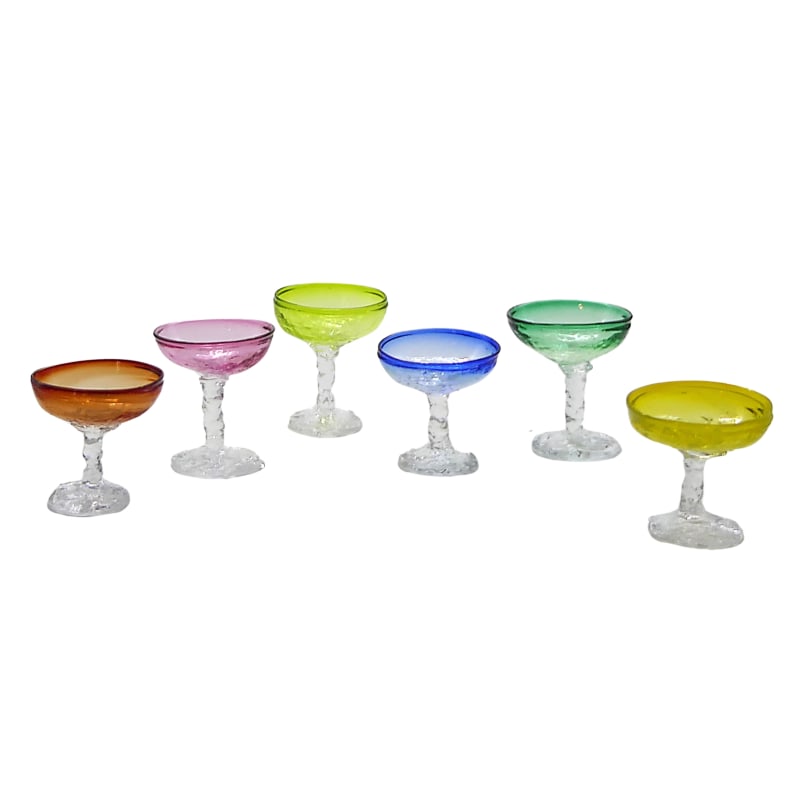 Bernard Heesen, Wonky Champagne coupe Set of 6 colors, 2024
