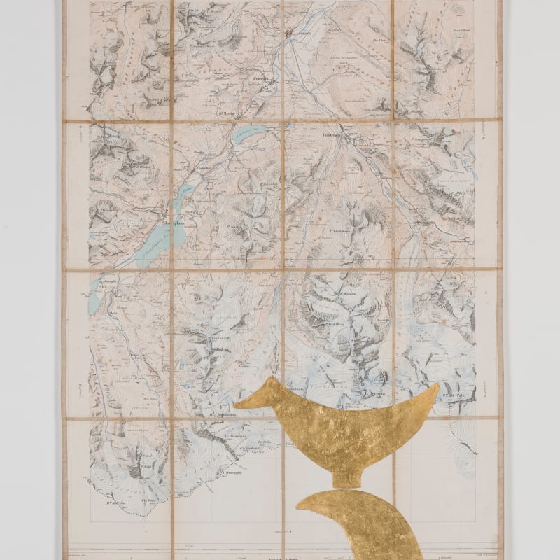 Godelieve Vandamme, Carte de l’Engadine (Nietzsche) , 2024