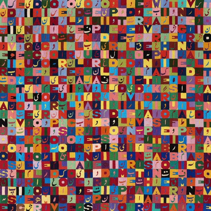 Alighiero Boetti, Alternandosi e Dividendosi (Positivo-Negativo), 1988-89