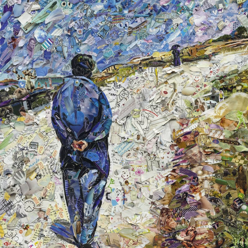 Vik Muniz, Father Magloire on the Road between Saint-Clair and Etretat, after Gustave Caillebotte (Pictures of Magazines 2), 2013