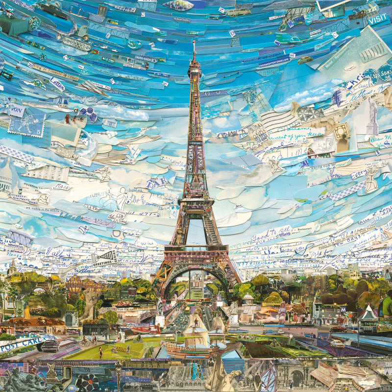Vik Muniz, Eiffel Tower (Postcards from Nowhere), 2015