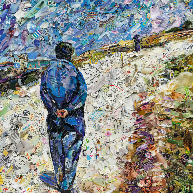 Vik Muniz, Father Magloire on the Road between Saint-Clair and Etretat, after Gustave Caillebotte (Pictures of Magazines 2), 2013