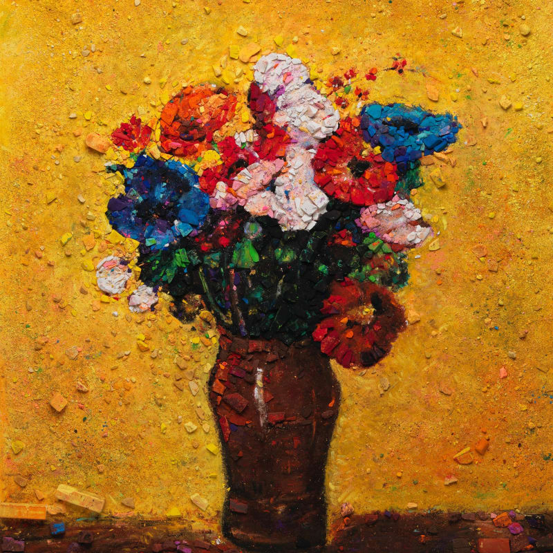 Vik Muniz, Metachrome (Flowers, after Odilon Redon I), 2016