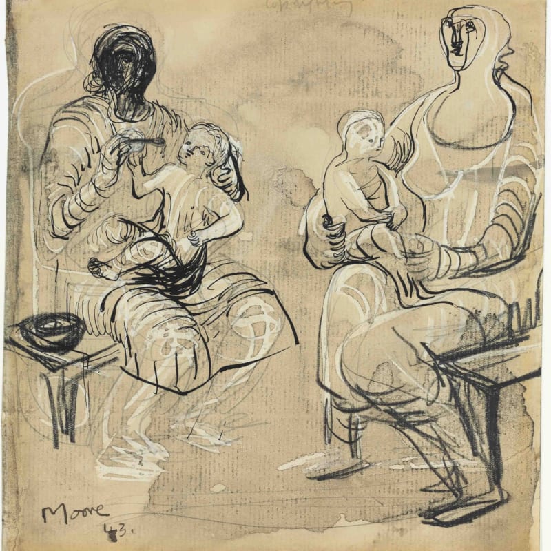 Henry Moore, Madonna and Child Studies, 1943
