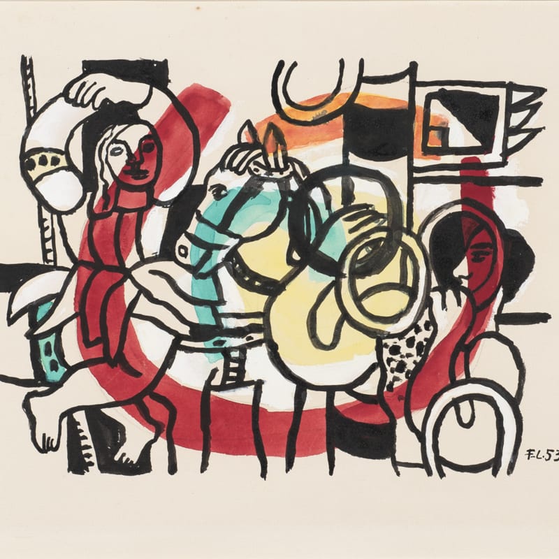 Fernand Leger, Le Jongleur et L'Acrobate, 1953