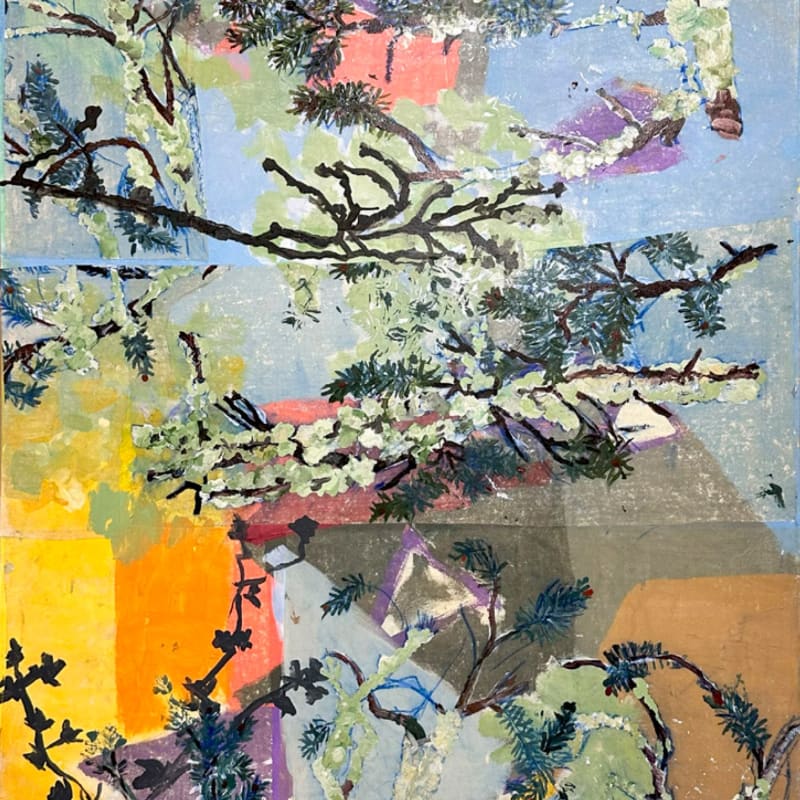 Roberto Juarez, Pine Branch with Lichen (Grey Eye), 2023