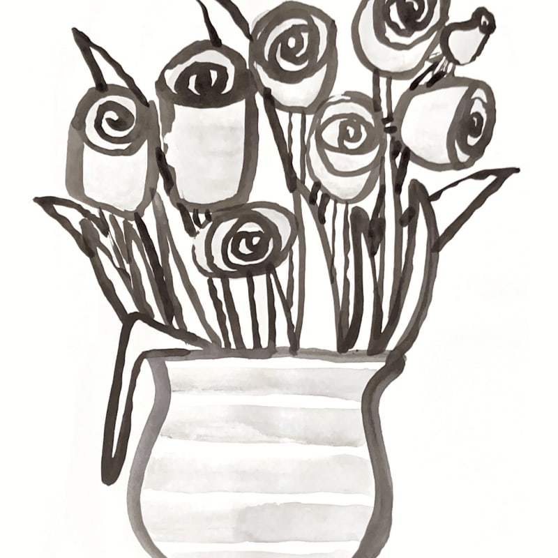 Carissa Potter, Striped Flower Pot, 2024
