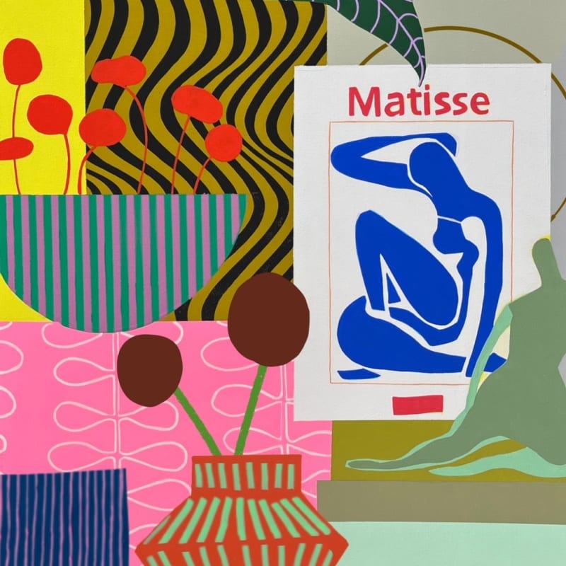 Mary Finlayson, Matisse Book with Henry Moore Figure and Plants, 2024
