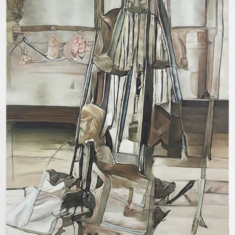 Laleh Kazemi Veisari   A Set of five, 2022  Oil on canvas  170 x 150 cm