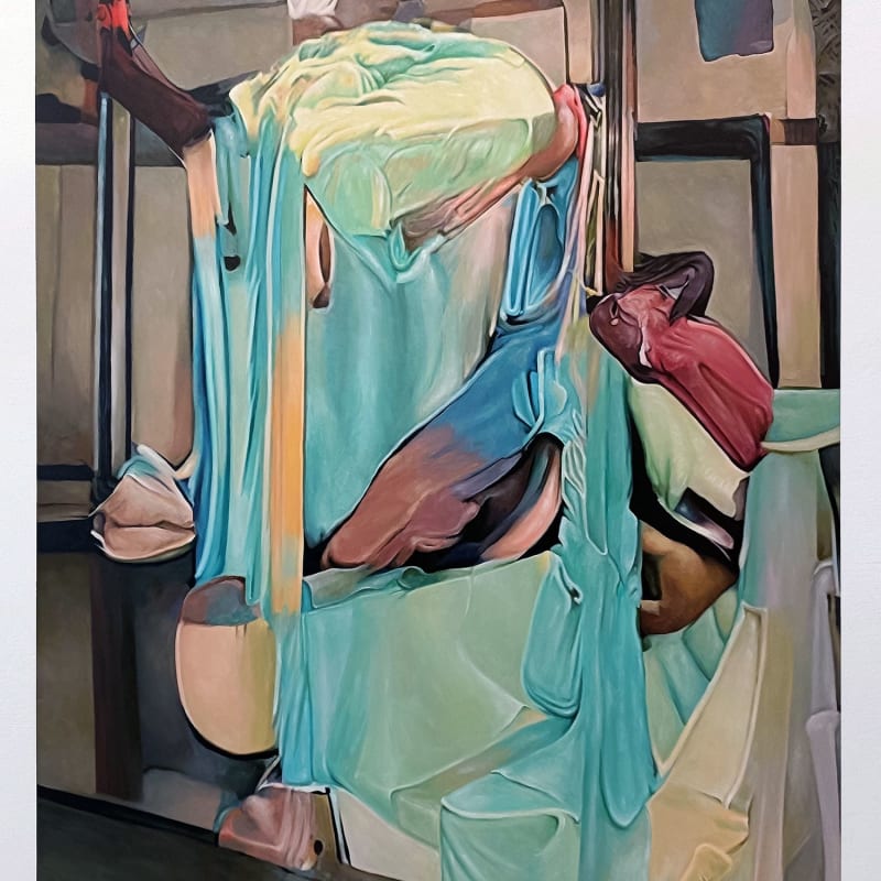 Emma Bjurström  Lacking Qualities , 2023  oil on canvas  170 x 150 cm